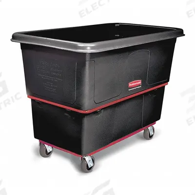 RUBBERMAID COMMERCIAL PRODUCTS Cube Truck: 27 cu ft, 1,200 lb, 59 in L x 34 in W x 42 7/8 in H - High-Maneuverability Cube Trucks