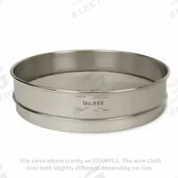 ADVANTECH Standard Stainless Steel Cloth Test Sieve: Stainless Steel, 12 in Outside Dia, 3 in Ht (MPN 16SS12I). Key specifications — Screen Material: Stainless Steel; Brand: ADVANTECH; Frame Material: Stainless Steel; Standards: ASTM E11; US Standard Screen Size: #16.