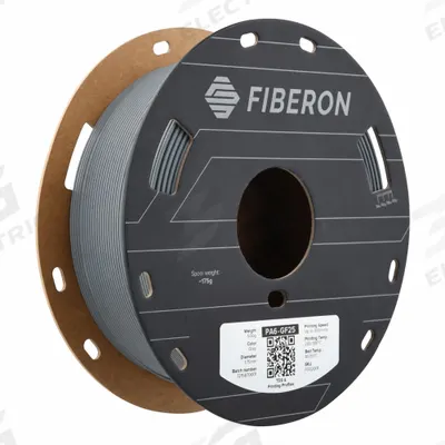 POLYMAKER Filament: Fiberon PA6-GF25, Nylon, 1.75 mm, 0.5 kg - Carbon Fiber-Reinforced Nylon 3D-Printing Filament