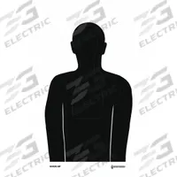 ACTION TARGET Shooting Range Targets: Paper, Silhouette Target, 35 in Ht, 23 in Wd, 100 PK (MPN SFAUC-HP-100). Key specifications — Color: Black; Target Style: Silhouette; Target Grouping: Government and Agency; Material: Paper; Brand: ACTION TARGET.
