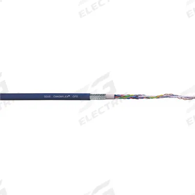 CHAINFLEX Bus Cable: (1) Pr 24 AWG, TPR, Order by the Foot, Profibus - Continuous Flexing Bus Drop Cables