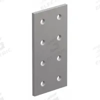 Rectangular Flat Plate: Rectangular Flat Plate, 25 Series, 4 mm x 50 mm x 100 mm, 8 Holes, Silver (MPN 25-4165). Key specifications — Material: Aluminum; Brand: 80/20; Finish: Anodized.