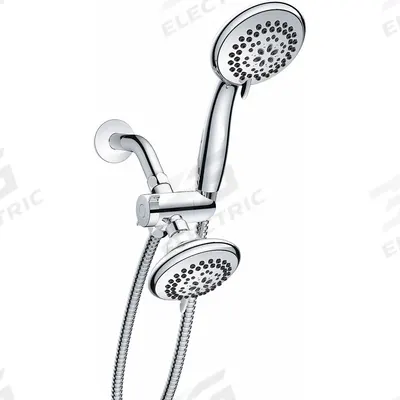 EZ-FLO Fixed and Handheld Showerhead: Chrome Finish, 4 in Fixed Showerhead Wd - Fixed & Handheld Showerhead Combinations