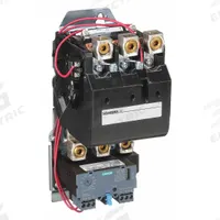 SIEMENS NEMA Magnetic Motor Starter: Non-Reversing, 3 Poles, NEMA Size 4, 135 A, 120V AC Coil (MPN 14JUH32AF). Key specifications — Brand: SIEMENS; Auxiliary Contact Form: 1NO; Coil Voltage: 110/120V AC; Phase: Three; Terminal Connection Type: Screw Terminals; Auxiliary Contacts Included: 1NO; Signaling Features: Pilot Light; Thermal Units Required: None (Not Applicable to Electronic Overloads).