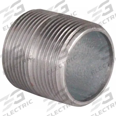 BECK Pipe Nipple: 2 in Nominal Pipe Size, 3 in Lg, Schedule 80, Galvanized Steel - Schedule 80 Threaded on Both Ends Pipe & Nipples