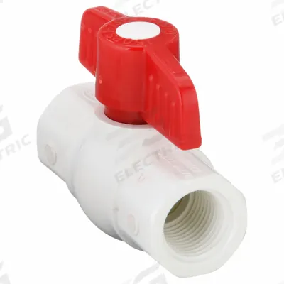 NDS Manual Two-Way Ball Valve: 1/2 in, PVC, Angle, FNPT x FNPT, 150 psi Max. Pressure (CWP) - PVC Ball Valves