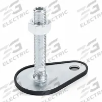 JW WINCO Male-End Leveling Mount: Swiveling Stud, 3/4"-10 Thread Size, 3,597 lbf Capacity (MPN 42-80-3/4X10-150-A1-UK). Key specifications — Base Shape: Teardrop; Load Capacity: 3,597 lbf; Thrust Pad Material: TPE; Mounting Holes: Mounting Holes Included; Includes: Rubber Cap.