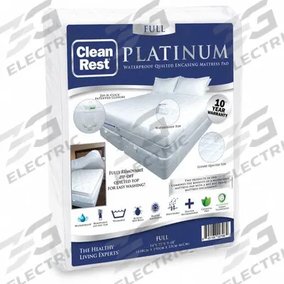 CLEANREST Mattress/Box Spring Protector: Full, White, Waterproof - Mattress Encasements