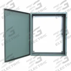 HAMMOND Electrical Enclosure: Steel, 36 in x 30 in x 10 in, NEMA 12/13, w/Panel, Solid Cover, Hinged (MPN 1418M10). Key specifications — Brand: HAMMOND; Closure Method: Clamps; Knockouts: Not Included.