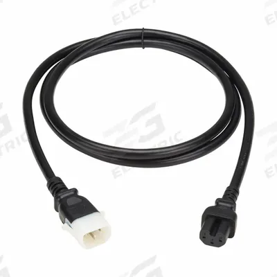 EATON Power Cord: 6 ft Lg, 3/14, Non-NEMA Plug, C14 Plug, Non-NEMA Receptacle - Electronic Equipment Power Cords