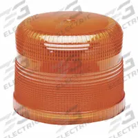 ECCO Replacement Lens: Round, Beacon Light, 8 3/4 in Ht - Vehicle Lighting, Polycarbonate, Amber (MPN R6050LA). Key specifications — Material: Polycarbonate; Compatible Light Type: Beacon Light; Brand: ECCO.
