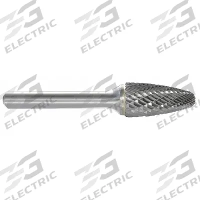 APPROVED VENDOR Carbide Bur: Ball-Nosed Tree, SF-41, Double Cut, 1/8" x 1/4" Head - Double-Cut Ball-Nosed Tree Burs