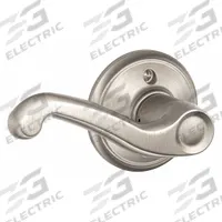 SCHLAGE Door Lockset: Dummy Lever Locksets, Nickel, ADA Compliant (MPN F170 FLA 619 RH). Key specifications — Ligature Resistance: Not Ligature-Resistant; Brand: SCHLAGE; Visual Indicator Message: No Message; Lockset Style: Flair; ADA Compliant: Yes; Finish: Satin Nickel-Plated, Clear Coated : Brass.