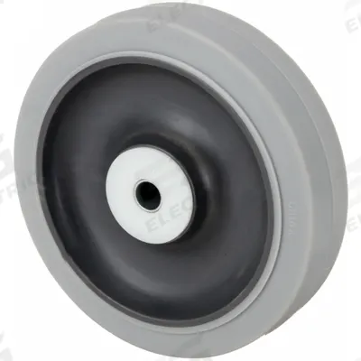 APPROVED VENDOR Caster Wheel: 5 in Wheel Dia., 1 1/2 in Wheel Wd, Rubber, 300 lb Load Rating - Nonmarking Rubber Tread on Plastic Core Wheels