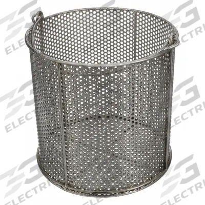 MARLIN STEEL WIRE PRODUCTS Parts Washer Basket: Round, Stainless Steel, Silver - Round Parts Washer Baskets