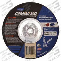 NORTON Cut-Off & Grinding Wheel: Type 27, 7" x 1/8" x 5/8"-11, Aluminum Oxide, 24 Grit, Gemini XXL (MPN 66253370274). Key specifications — Series: Gemini XXL; Brand: NORTON.