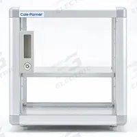 Desiccator Cabinet: Non-Vacuum, Rectangular, 1.76 cu ft Capacity, Acrylic/Aluminum/Stainless Steel (MPN 7890280). Key specifications — Includes: Stainless Steel Shelf; Material: Acrylic/Aluminum/Stainless Steel; Brand: COLE-PARMER; Desiccator Shape: Rectangular.