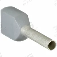 PANDUIT Wire Ferrule: 18 AWG Max Wire Size, Holds 2 Wire, Gray, Polypropylene, 0.08 in Ferrule Dia (MPN FTD76-8-D). Key specifications — Brand: PANDUIT.