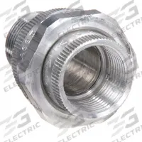 Straight Union - Conduit to Box: Aluminum, UNY, 3/4 in Trade Size, Female to Male, Threaded (MPN UNY75NR-A). Key specifications — Ends - Hazardous Fittings: 3/4 in FNPT x 3/4 in MNPT; Finish: Plain; Brand: APPLETON ELECTRIC.