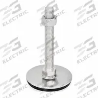 JW WINCO Male-End Leveling Mount: Swiveling Stud, 1/2"-13 Thread Size, 1.97 in, 3,147 lbf Capacity (MPN 41-50-1/2X13-100-D3-SK). Key specifications — Finish: Plain; Base Shape: Round; Load Capacity: 3,147 lbf; Thrust Pad Material: Buna-N; Includes: Nut; Hex Size: 11/16 in.