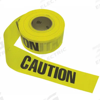APPROVED VENDOR Barricade Tape: 500 ft Lg, 3 in Wd, Caution Chemical Hazard Legend - Specific Caution Messaging Barrier Tape