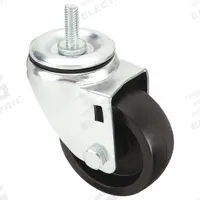 APPROVED VENDOR Stem Caster: Swivel, 3 in Wheel Dia., 1 1/4 in Wheel Wd, Polyolefin, Light Duty (MPN 20TM45). Key specifications — Brand: APPROVED VENDOR; Thread Size: 1/2"-13; Roll Up: Swivel.