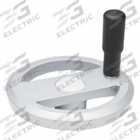 JW WINCO Spoked Hand Wheel: Spoked, Revolving Handle, Aluminum, 18 mm Bore, 200 mm Dia (MPN 18MRX5V/R). Key specifications — Brand: JW WINCO.