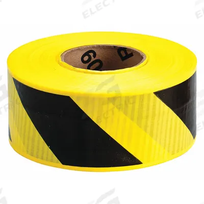 APPROVED VENDOR Barricade Tape: 500 ft Lg, 3 in Wd, No Legend Legend - Pattern Barrier Tape