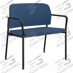 HON Armchair: Blue, Black, 4 Casters/Glides, Wall-Saver Legs, 33 1/2 in Overall Wd, 28 in Seat Wd (MPN HSB50.F.E.SX04.CBK). Key specifications — Brand: HON; Features: Wall-Saver Legs; Back Material: Vinyl; Seat Material: Vinyl; Chair Material: Vinyl.