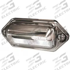 ECCO License Plate Light: LED, License Plate Light, Clear, Rectangular, 1 1/8 in Overall Ht, Bezel (MPN EW0206). Key specifications — Standards: RoHS Compliant; Electrical Connection: Blunt Cut Wires; Brand: ECCO; Installation Type: Permanent; Lens Color: Clear; Mount Type: Bezel; Lighting Technology: LED; Light Type: License Plate Light.