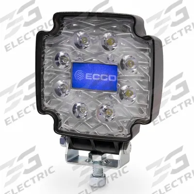 ECCO Vehicle Work Light: Square, Flood, LED, Pedestal, Pigtail, Universal, Surface Mount - Vehicle Floodlights