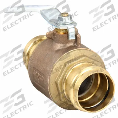 APOLLO Manual Two-Way Ball Valve: 2 in Size, Brass/Bronze, Straight, Press x Press - Bronze Ball Valves