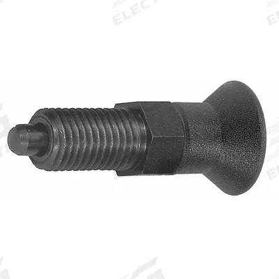 KIPP Indexing Plunger: Locking, SS, M12x1.5 Thread - Locking Pull-Knob Indexing Plungers with Jam Nut