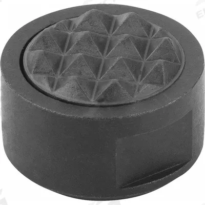 KIPP Rear-Mount Gripper w/Serrated Face: 25 mm Dia, M6, 10 mm Ht, Serrated - Rear-Mount Steel Grippers with Carbide-Tipped Serrated Face