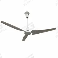 VES Ceiling Fan: 8,738 cfm Airflow, 60 in Blade Dia, 5 Speeds, 120V AC, Single Phase, White, 0.5 A (MPN 117700). Key specifications — Voltage: 120V AC; Light Kit: No; Number of Speeds: 5; Phase: Single; Current: 0.5 A; Brand: VES.