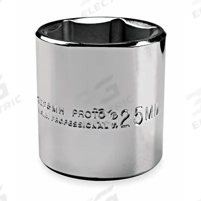 PROTO Socket: SAE, 3/8 in Drive Size, 7/16 in Socket Size, 6-Point, Std, Chrome - 3/8" Drive Hand Sockets