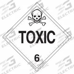 LABELMASTER Toxic Placard: Toxic, 10 3/4 in x 10 3/4 in, 10 3/4 in Label Ht, Vinyl, 25 Labels, 25 PK (MPN PV27). Key specifications — Brand: LABELMASTER; Message: Toxic.