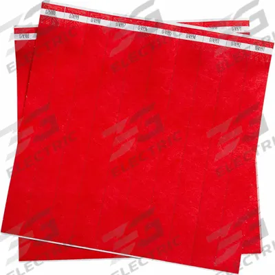 ID Wristband: No Legend, 10 in Overall Lg, 1 in Overall Wd, Tyvek, Red - Security Wristbands