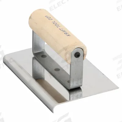 KRAFT TOOL Concrete Sidewalk Edger: Stainless Steel, 6 in Blade Lg, 4 in Blade Wd - Handheld Edgers