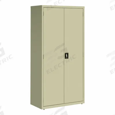 HIRSH Storage Cabinet: 36 in x 18 in x 72 in, Recessed Twist Handle & Keyed, Frame - Commercial Shelf Cabinets