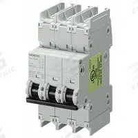 SIEMENS Miniature Circuit Breaker: 0.5 A Amps, 60V DC, 14 kA, Screw Clamp, D (MPN 5SJ43058HG41). Key specifications — DC Voltage Rating: 60V DC; Max. AIR Rating: 14 kA; Terminal Connection: Screw Clamp; Brand: SIEMENS.