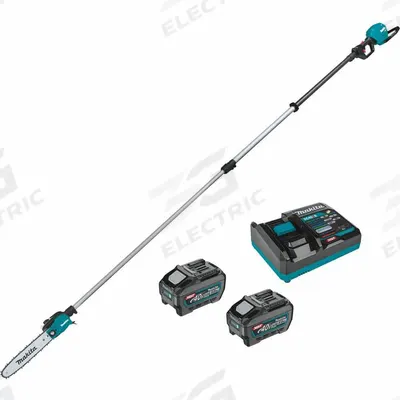 MAKITA Battery-Powered Pole Saw: 10 in Blade Lg, 9 ft to 13 ft Reach, 5.0 Ah, 40 V - Battery-Powered Pole Saws