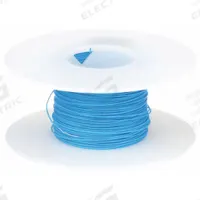 OK INDUSTRIES Spooled Wrapping Wire: 100 ft Overall Lg, 28 AWG Conductor Size, Blue (MPN KSW28B-0100). Key specifications — Manufacturer Part Number: KSW28B-0100; Brand: OK INDUSTRIES; Conductor Insulation Material: PVDF; Standards: UL 1422; Series: Kynar®; Wire Type (Not for Merchandising): KSW Jacket for Easier Stripping.