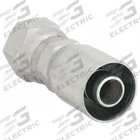 WEATHERHEAD Hydraulic Crimp Fitting: Steel x Steel, Straight, -5 For Hose Dash Size, Swivel, 2 PK (MPN 05E-605). Key specifications — Fitting Gender: Female x Genderless; Fitting Connection Type: JIC x Crimp; Thread Size: 1/2"-20; For Hose Dash Size: -5; Brand: WEATHERHEAD.
