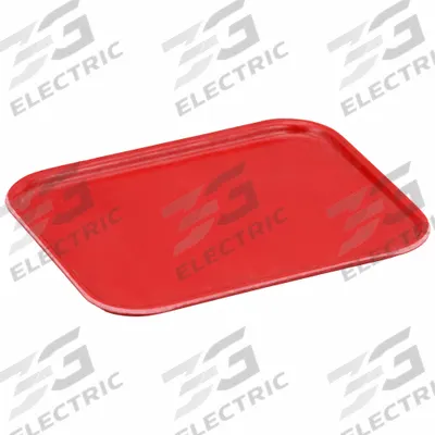 MOLDED FIBERGLASS Lid: 6 1/8 in x 4 7/8 in, Red - Lids for Extreme-Temperature Stacking & Nesting Totes