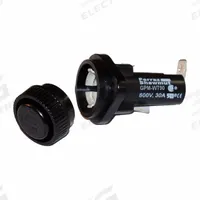 MERSEN Panel Mount Fuse Holder: For Fuse Size 13/32 in x 1 1/2 in, 1 Pole, 30 A Max, 600 V AC (MPN GPM-WT90). Key specifications — Fuse Holder Termination Type: 1/4 in Quick Connect/Solder; Fuse Holder Cap Style: Screw Knob; Brand: MERSEN.