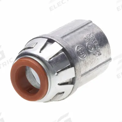 BRIDGEPORT FITTINGS Metal Clad Cable and Flex Cond: Die Cast Zinc, 3/8 in Trade Size, Snap-In - Straight Connectors - Snap-In Style