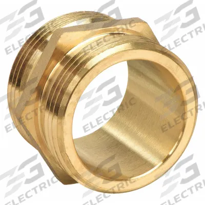 MOON AMERICAN Fire Hose Adapter: 1 1/2 in Compatible Pipe Size, NH x NH, Straight, Brass - Brass Rigid Fire Hydrant & Standpipe Adapters