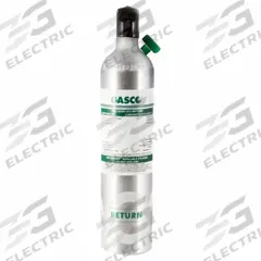 GASCO Calibration Gas: Air/Nitrogen, Refillable, CH4, Calibration Gas, 105 L Cylinder Capacity, C-10 (MPN ME CPR15). Key specifications — For Use With: C-10; Background Gas: Nitrogen; Brand: GASCO; CGA Number: 105ES-132-CP; Gas Mixture: Methane 99.999%; Reusability: Refillable.