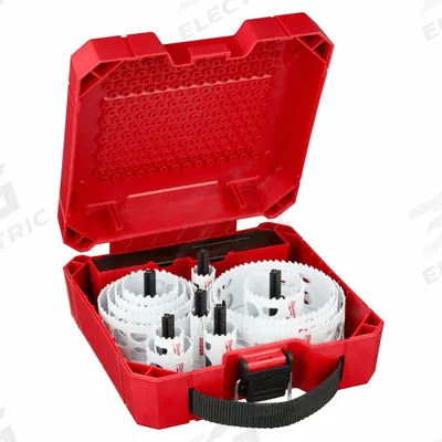 MILWAUKEE Hole Saw Kit: 21 Pieces, Bi-Metal, 3/5 Teeth per Inch - Multi-Material-Cutting Hole Saw Kits